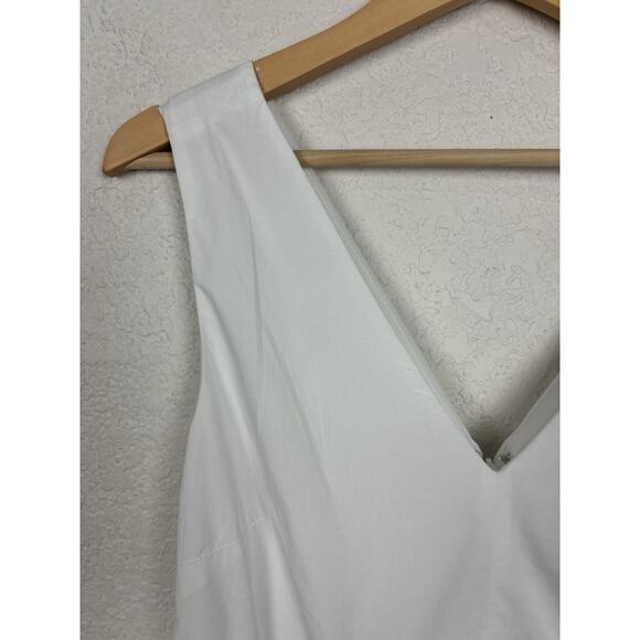 J Crew Always Womens‎ Sleeveless Peplum Top Sz 4 White Minimalist Resort Preppy - Picture 5 of 9